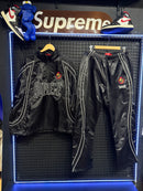 Conjunto Jaqueta Supreme Satin Piping Pullover Black - Pronta Entrega