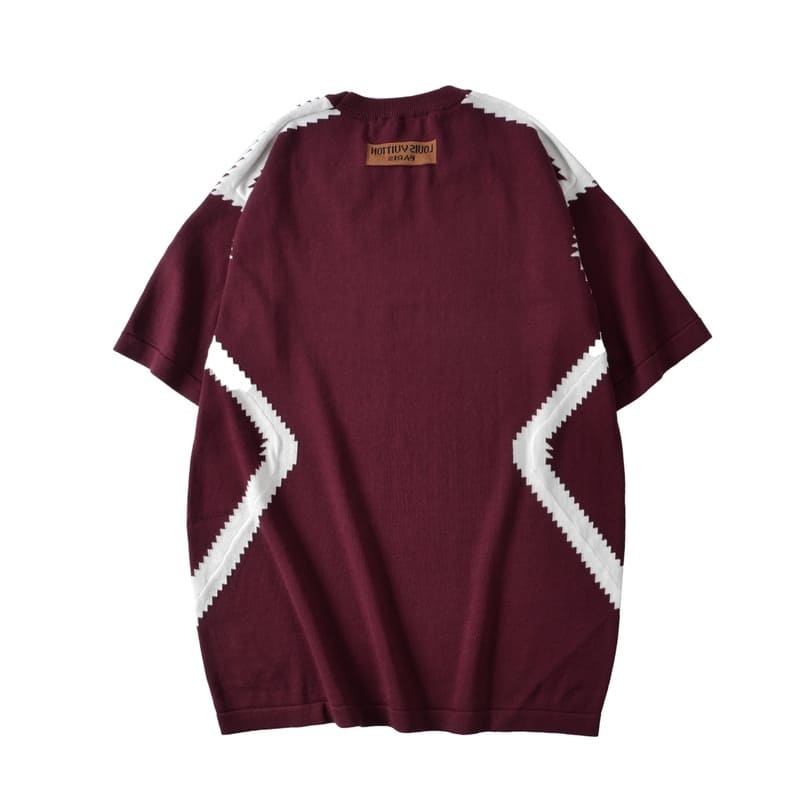 Camiseta Louis Vuitton Short-Sleeved Cotton Intarsia Crewneck - Encomenda