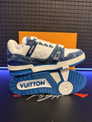Tênis Louis Vuitton LV Trainer Blue Monogram - Pronta Entrega