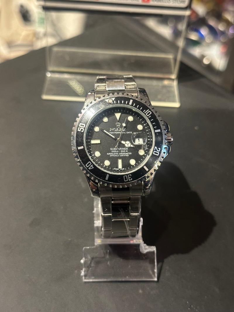 Relógio Rolex Datejust Silver Fundo Preto - Pronta Entrega