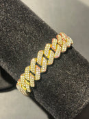 Pulseira Slim Dourada Cravejada Em Zicornia Cúbica 20 CM - Pronta Entrega