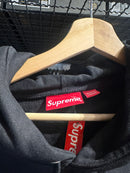 Moletom Supreme Box Logo com Capuz Preto - Pronta Entrega