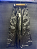 Calça Cargo Couro Sintético Rick Owens - Pronta Entrega