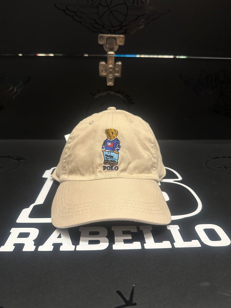 Boné Aba Curva Polo Ralph Lauren Blue Bear Bege - Pronta Entrega