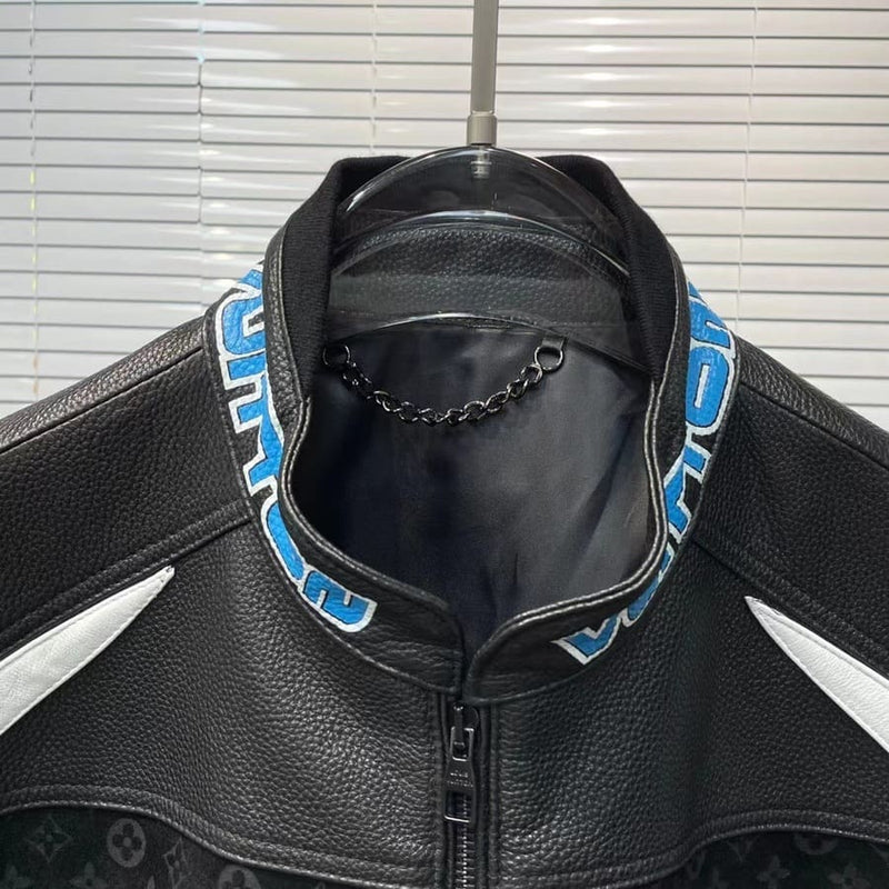 Jaqueta Couro Louis Vuitton Leather Mix Biker - Encomenda