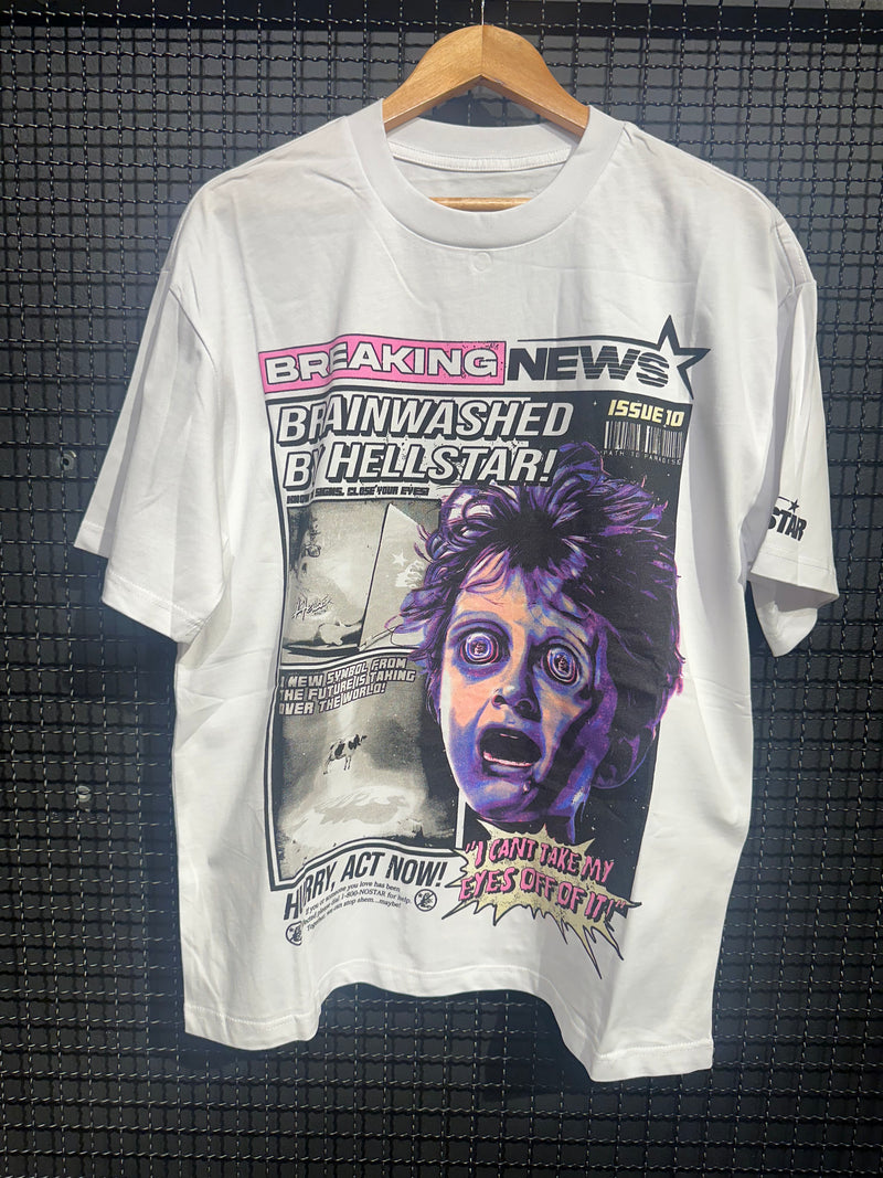 Camiseta Hellstar Breaking News White - Pronta Entrega