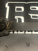 Cinto Louis Vuitton Initiales Black Logo Preto/Gold 110 CM  - Pronta Entrega