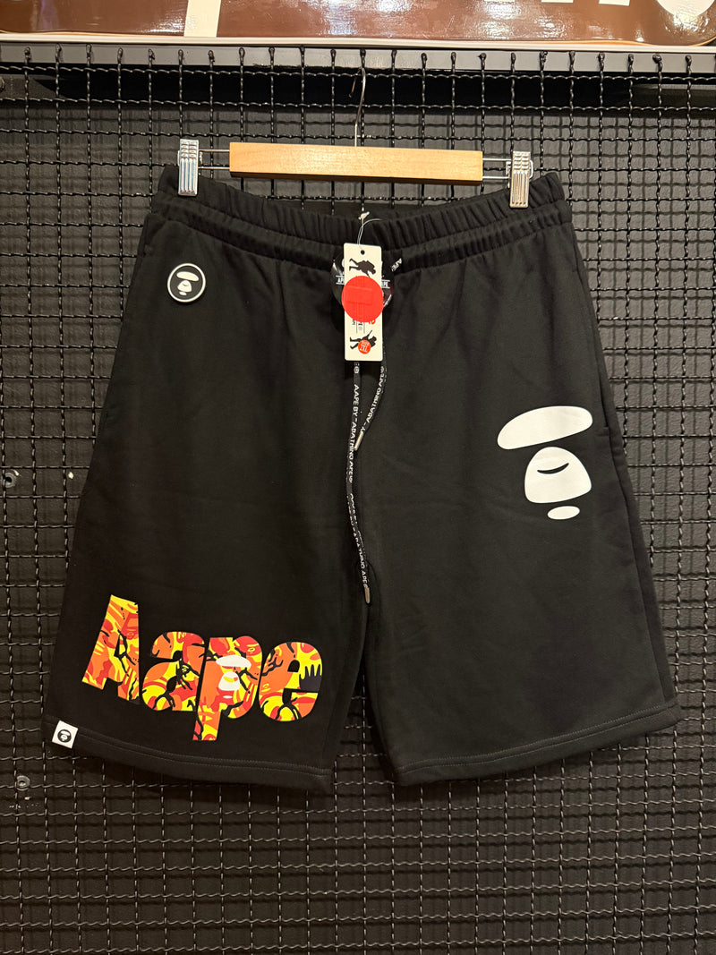Short Bape Aape Black Orange - Pronta Entrega