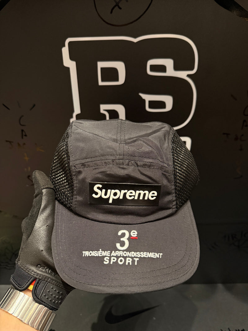 Boné Supreme Mesh Side Panel Camp Preto - Pronta Entrega