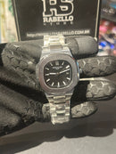 Relógio Patek Philippe Silver Fundo Black - Pronta Entrega