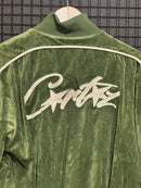 Conjunto Corteiz VVS Velour Jacket Green - Pronta Entrega