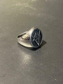 Anel Aço Inoxidável Prata Maçônico Grau Mestre - Pronta Entrega