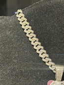 Corrente Cravejada Pingente Clown Em Zicornia Cubica Prata 40 CM - Pronta Entrega