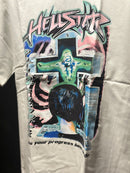 Camiseta Hellstar “Has Your Progress Been Saved?” Branca - Pronta Entrega