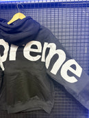 Moletom Supreme Big Logo Jacquard Hooded Sweatshirt Black - Pronta Entrega