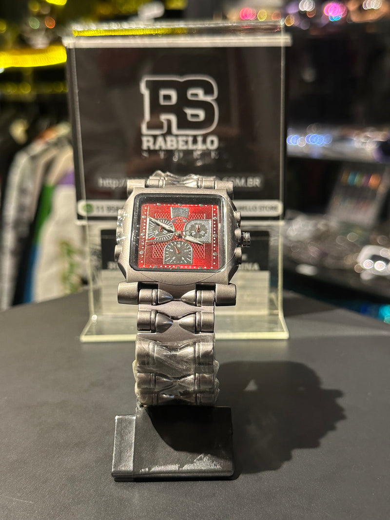 Relógio Oakley Tank Minute Machine Fundo Vermelho - Pronta Entrega
