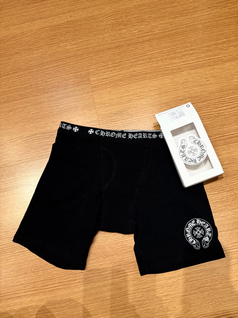 Cueca Chrome Hearts Preta Logo Boxer - Pronta Entrega