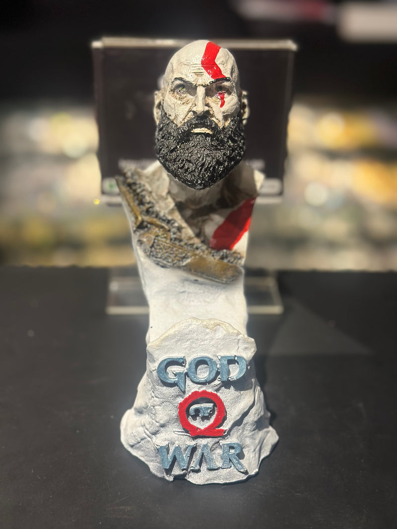 Boneco de Ação God Of War Busto Kratos 16cm Resina - Pronta Entrega