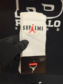 Meia Nike Air Jordan x Supreme Cano Alto White - Pronta Entregal
