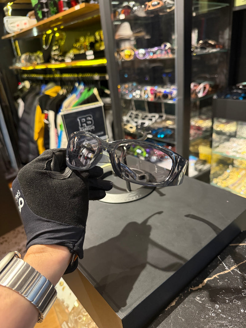 Óculos Prada Eyewear Cinza Lente Transparente  - Pronta Entrega