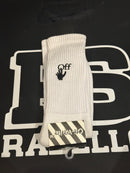 Meia Off White Cano Alto White - Pronta Entregal