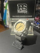 Relógio Hublot Silver Fundo Yellow - Pronta Entrega