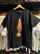 Camiseta Vlone Chain Pop Smoke Preto - Pronta Entrega