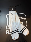 Meia Jordan Cano Alto Brando Listrado - Pronta Entrega