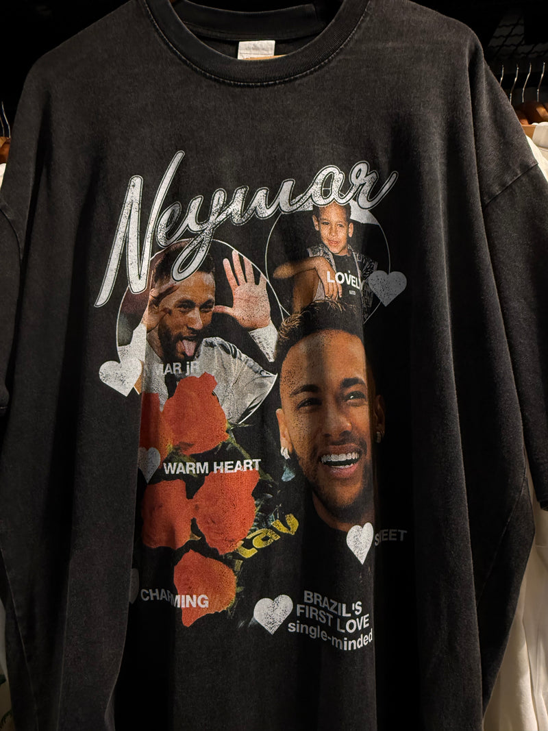 Camiseta VINTAGE NEYMAR Preta - Pronta Entrega