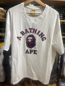 Camiseta BAPE A Bathing APE Purple Branca - Pronta Entregar