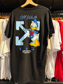 Camiseta OFF-WHITE Papo Donald Cartoon Slim Preta - Pronta Entrega