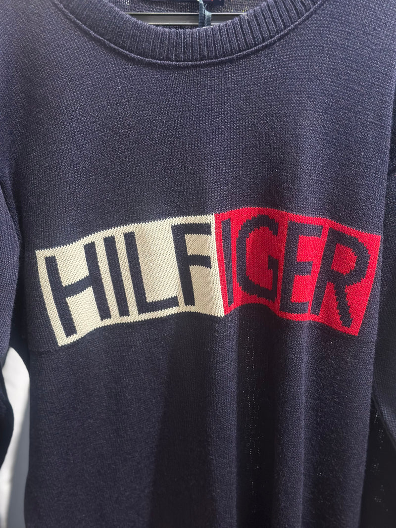 Suéter Tommy Hilfiger Azul/Vermelho - Pronta Entrega