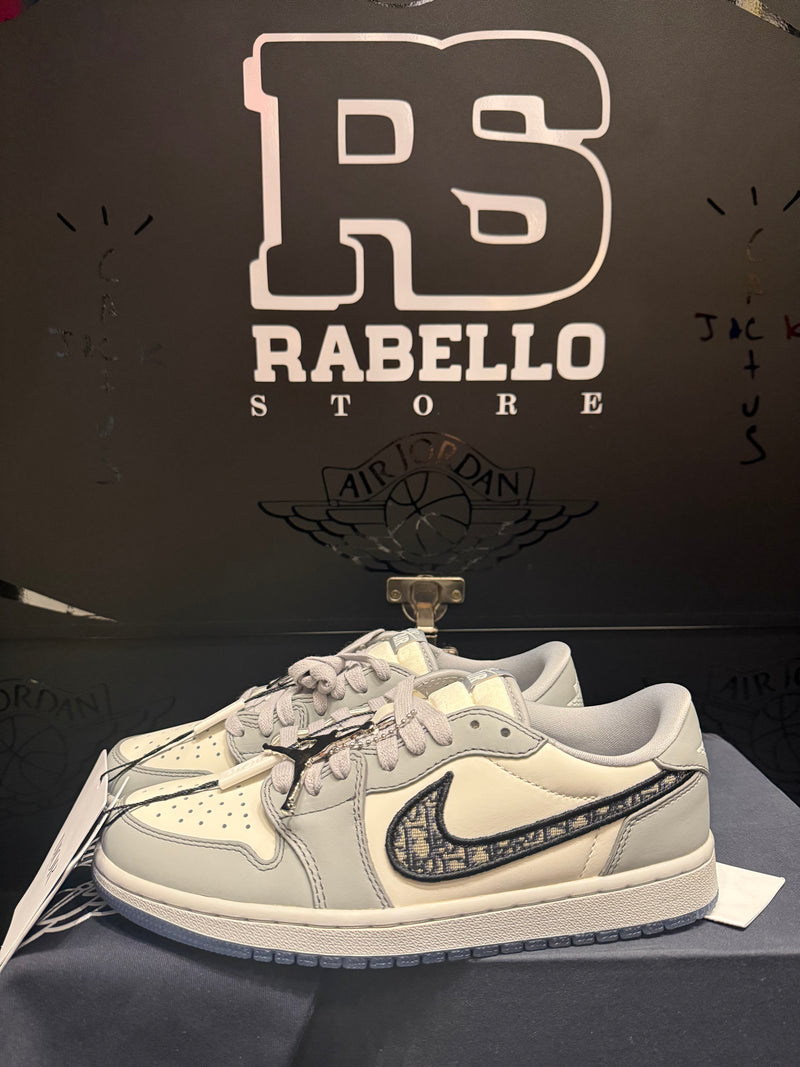 Tênis Nike Air Jordan 1 Low X Dior Grey - Pronta Entrega