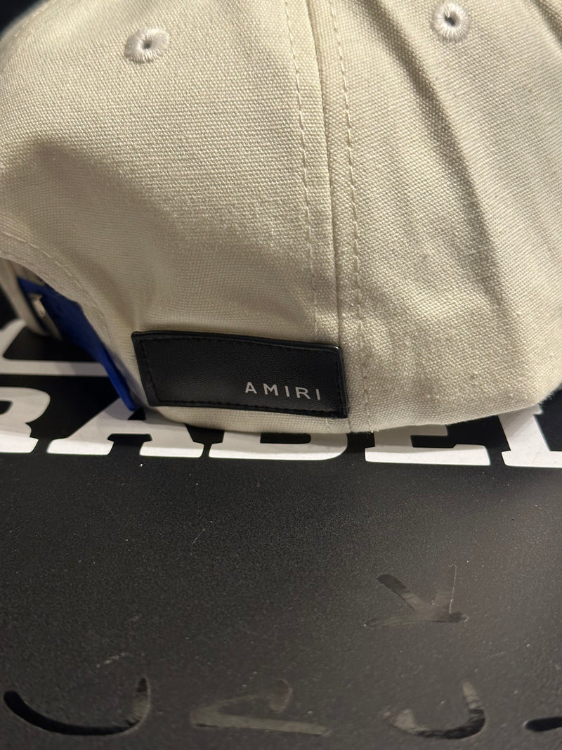 Boné Aba Curva Beisebol Amiri Blue White - Pronta Entrega
