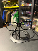 Óculos Chrome Hearts Armação Preto Logo Dourado Lente Clear - Pronta Entrega