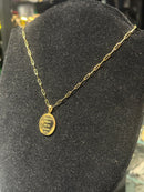 Corrente Cartier Banhada Pingente Circular “Tudo Posso Naquele Que Me Fortalece” 20 CM - Pronta Entrega