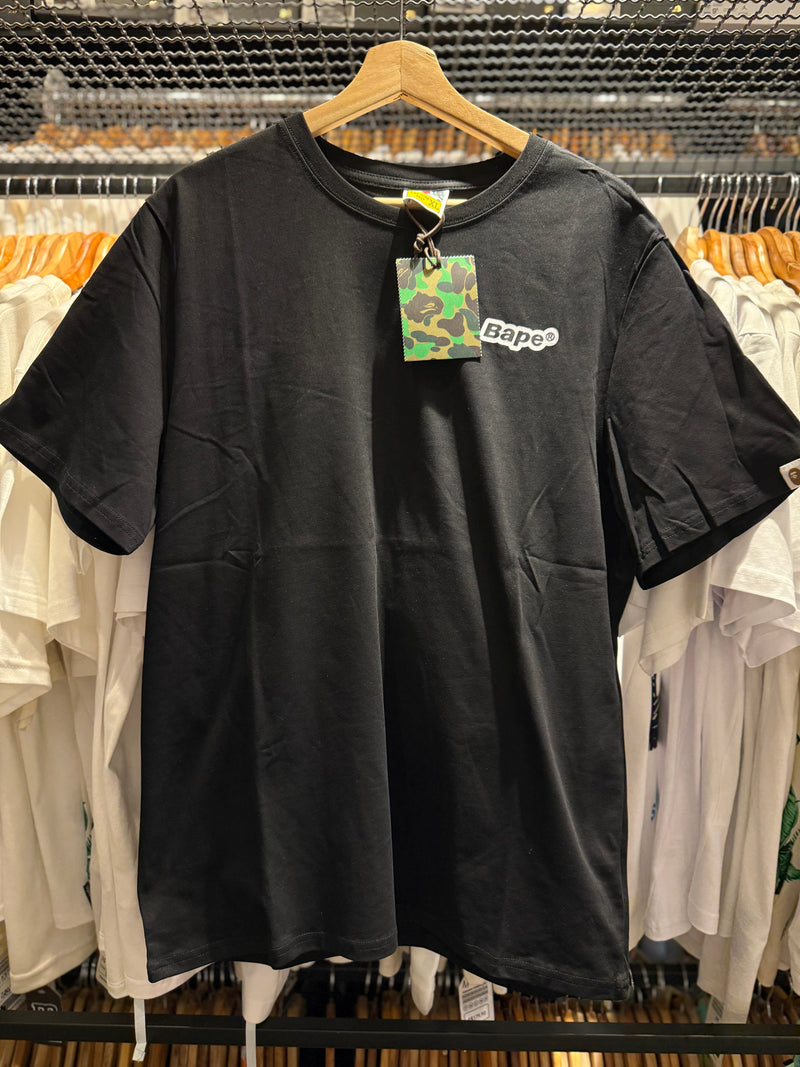 Camiseta BAPE Logos’ Colors Preta - Pronta Entrega