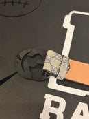 Cinto Gucci Estampado Fivela GG Preta - Pronta Entrega