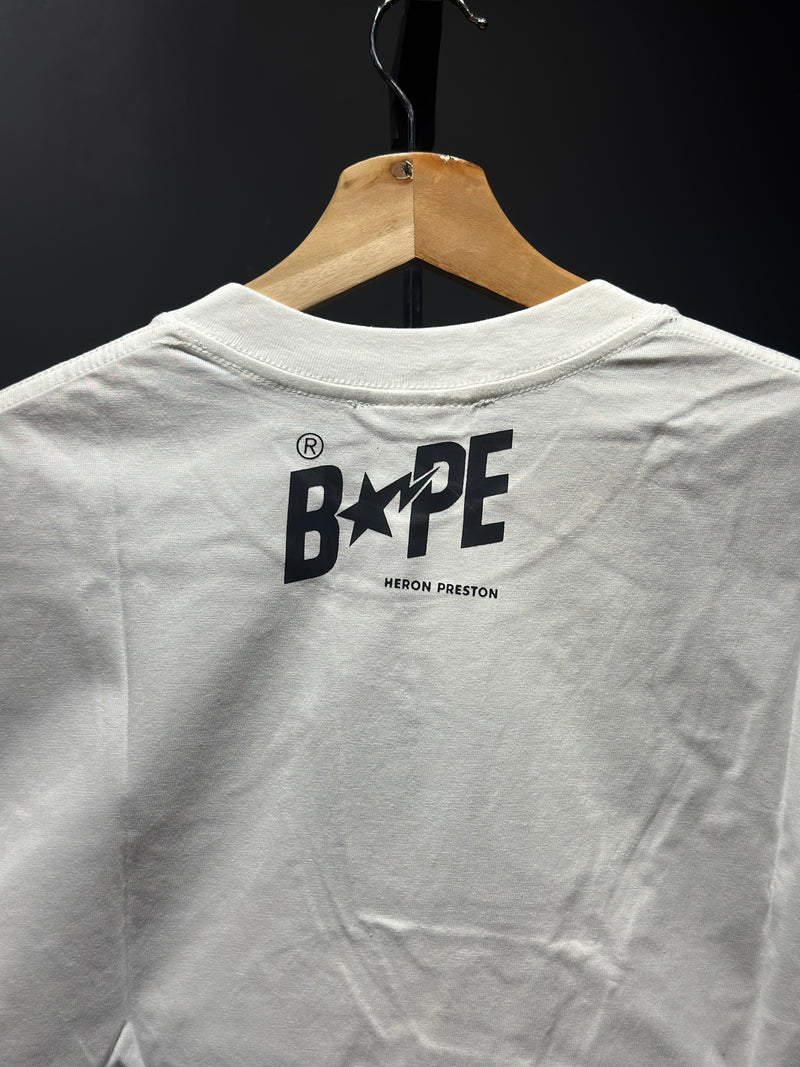 Camiseta BAPE Heron Preston Branca - Pronta Entregar