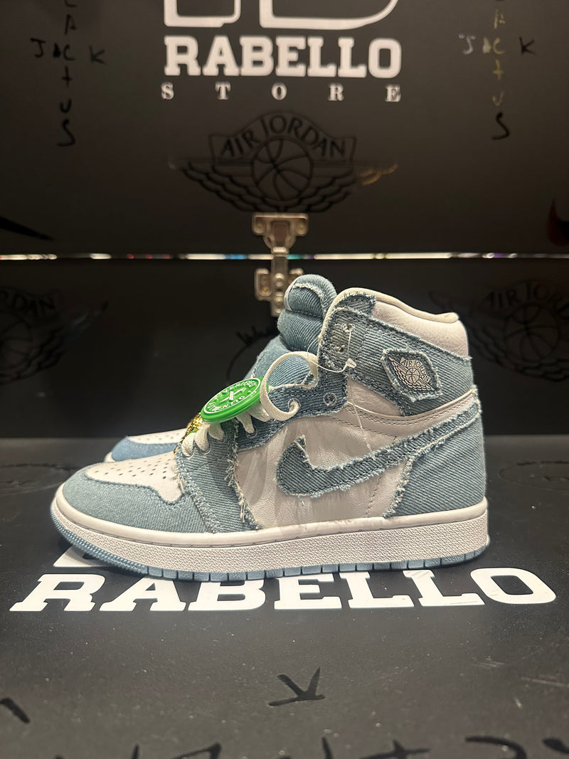 Tênis Nike Air Jordan 1 High Feminino "Denim" Jeans Azul - Pronta Entrega
