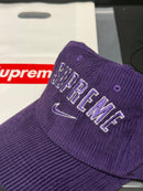 Boné Supreme X Nike Arc Corduroy 6 Panel Purple - Pronta Entrega