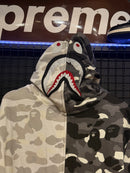 Jaqueta Bape Shark Duo Camo Black White - Pronta Entrega