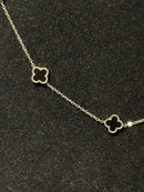 Colar Van Cleef Black - Pronta Entrega