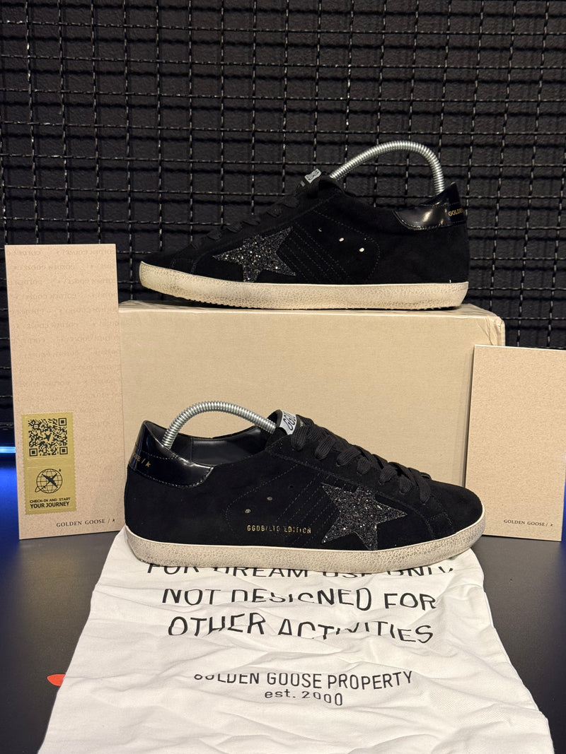 Tênis Golden Goose Super-Star Black Brilliant Star - Pronta Entrega
