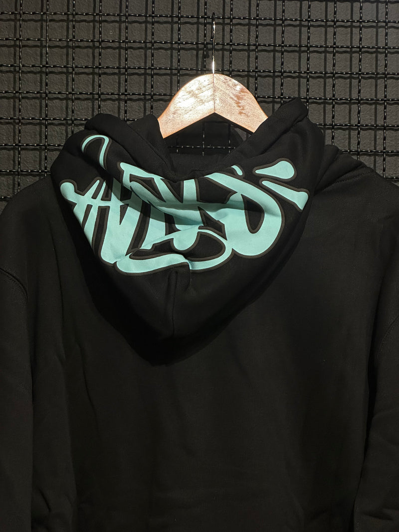 Conjunto Syna Moletom “Forgives Me” Black/Blue - Pronta Entrega