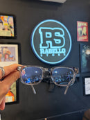 Óculos Chrome Hearts Armação Clear Preta Fume - Pronta Entrega