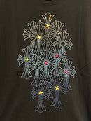 Camiseta Chrome Hearts Back Flower Cruz Black - Pronta Entrega