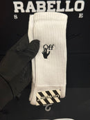 Meia Off White Cano Alto White - Pronta Entregal