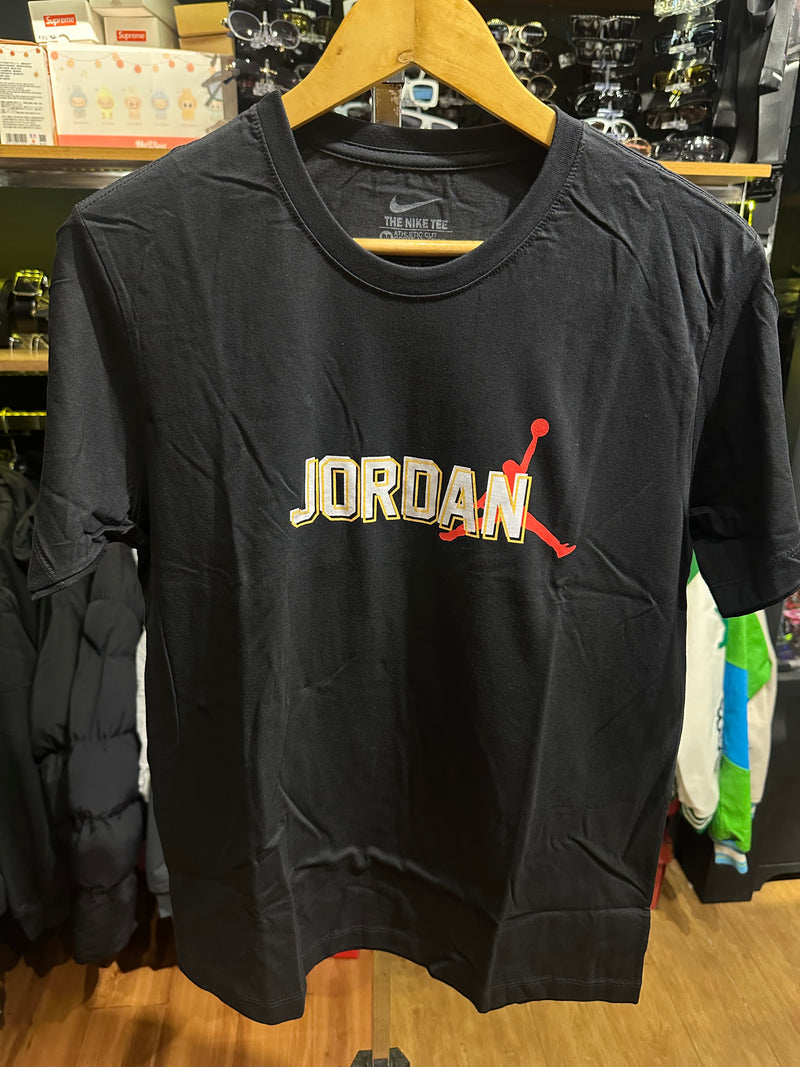Camisa Nike Air Jordan Preta Logo Black/Yellow/Red - Pronta Entrega