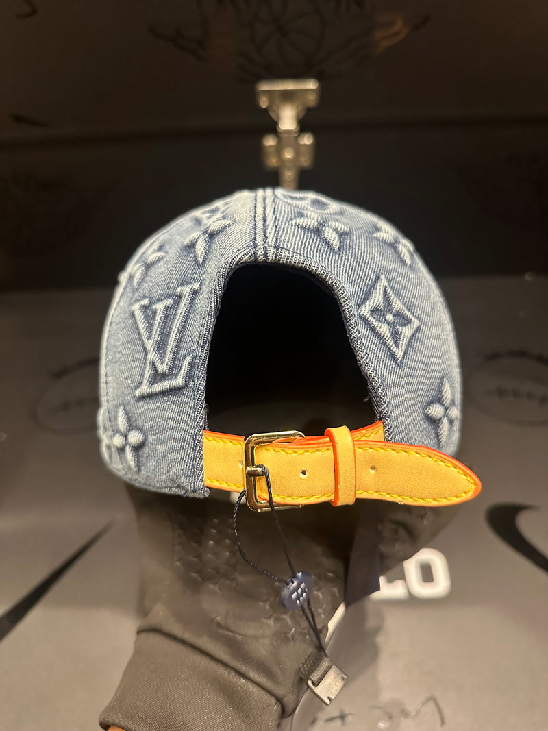 Boné Louis Vuitton Jeans Blue Aba Curva - Pronta Entrega